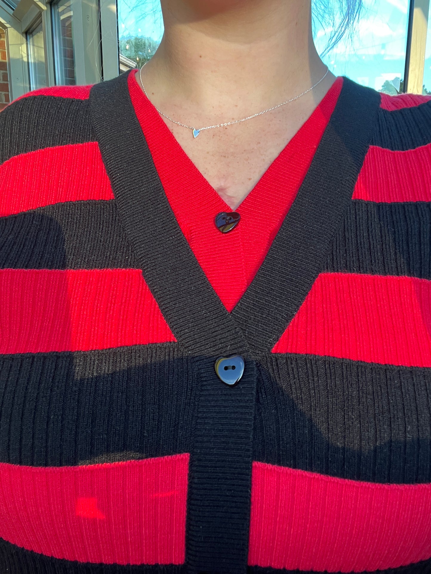 Red & Black Stripe Sweater