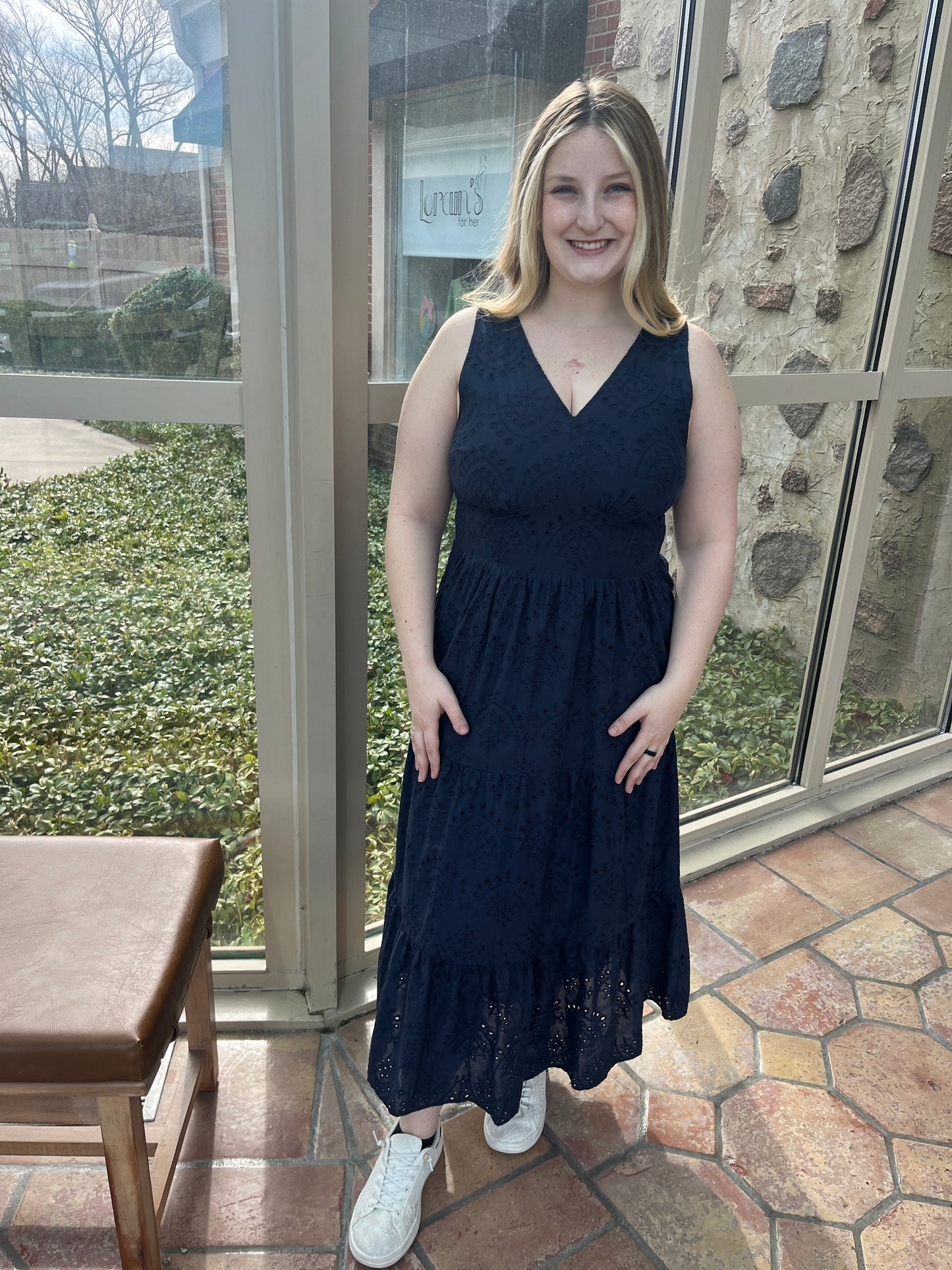 Long Eyelet Dress