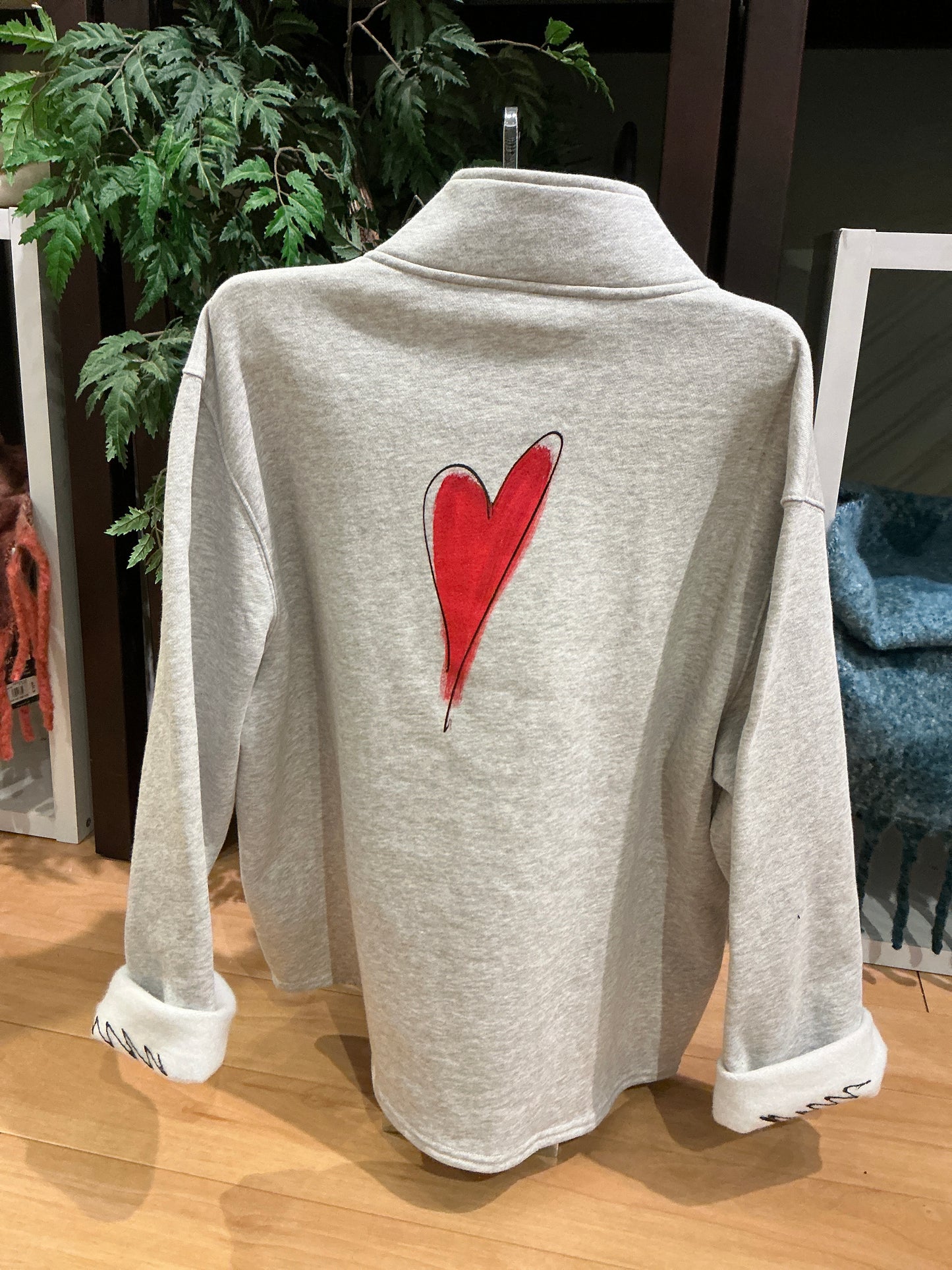 Grey Heart Sweatshirt