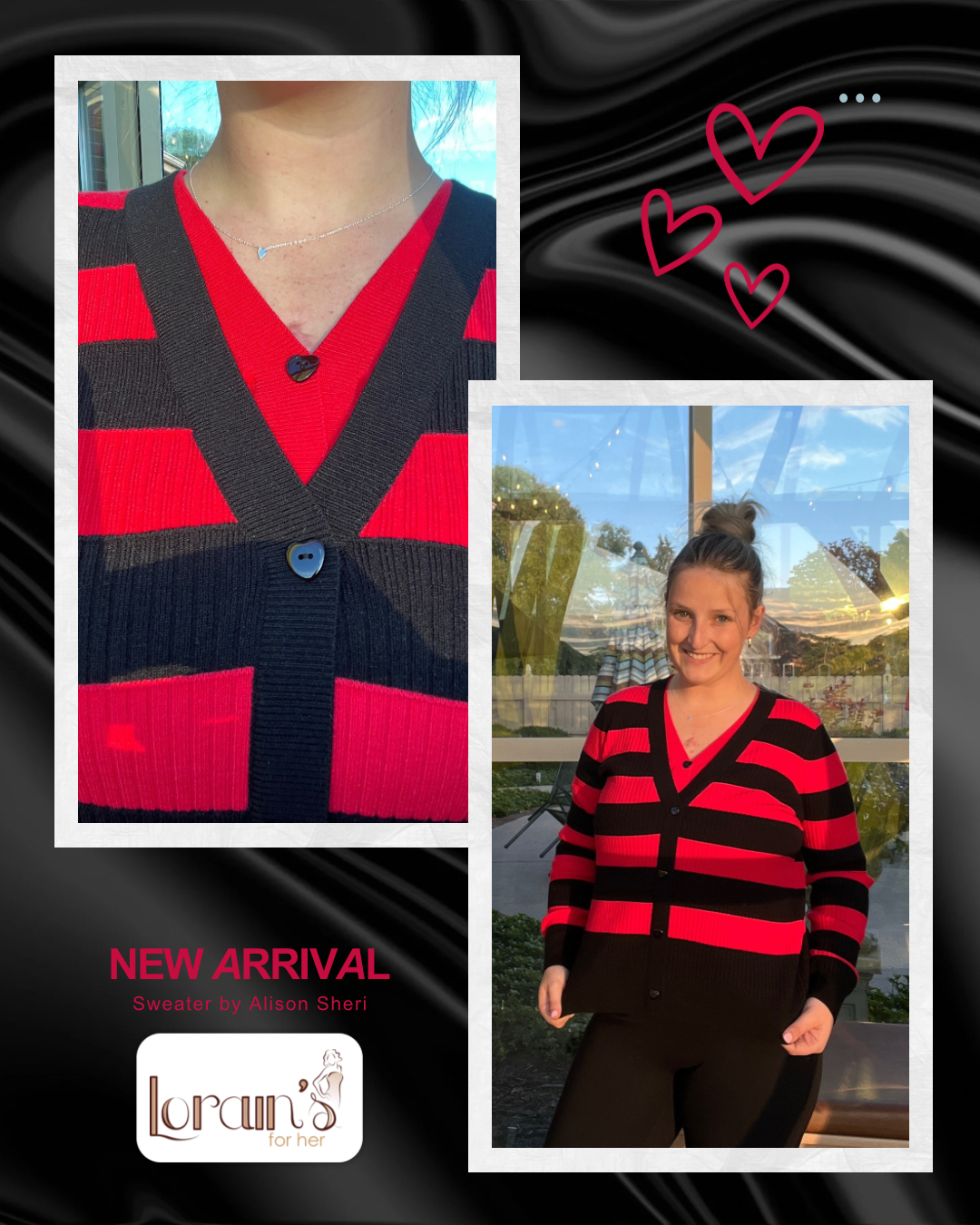 Red & Black Stripe Sweater