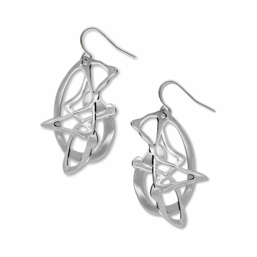 Pollock's Ghosts™ Earrings, Silver