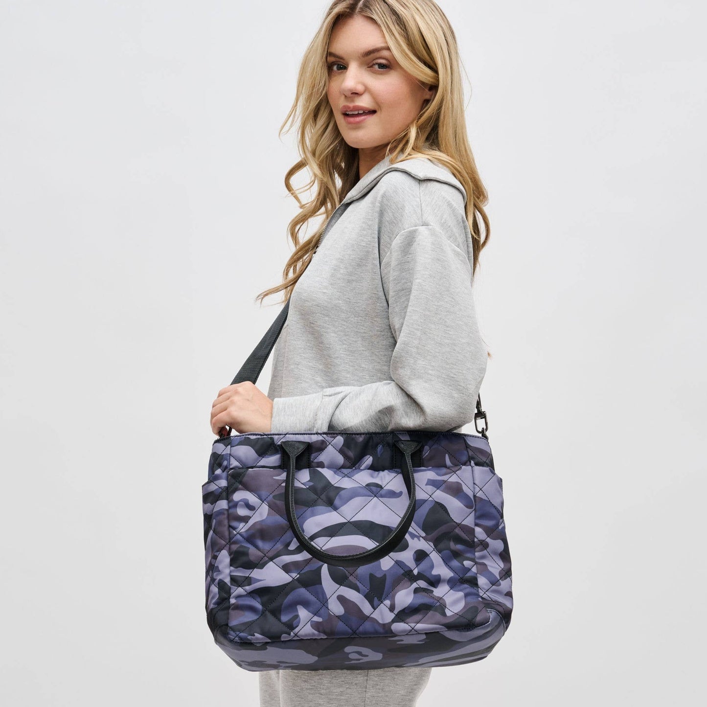Motivator East West Quilted Nylon Tote