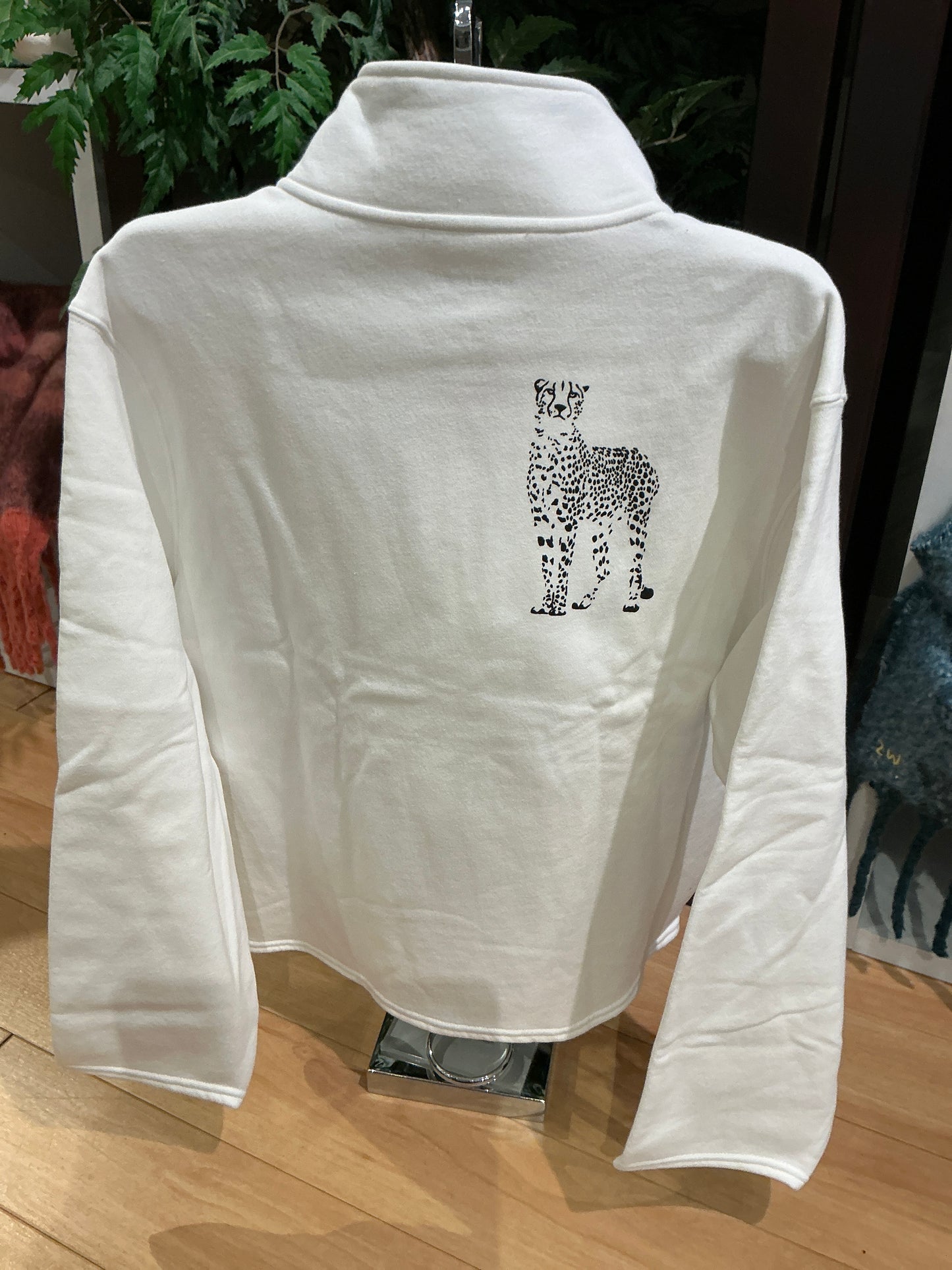 White Cheetah Sweatshirt