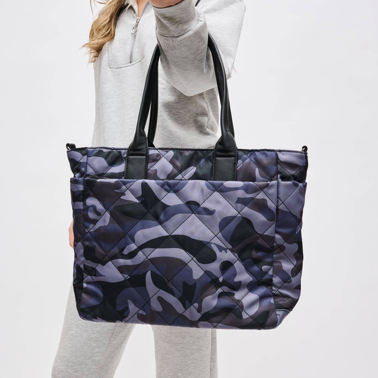 Motivator East West Quilted Nylon Tote