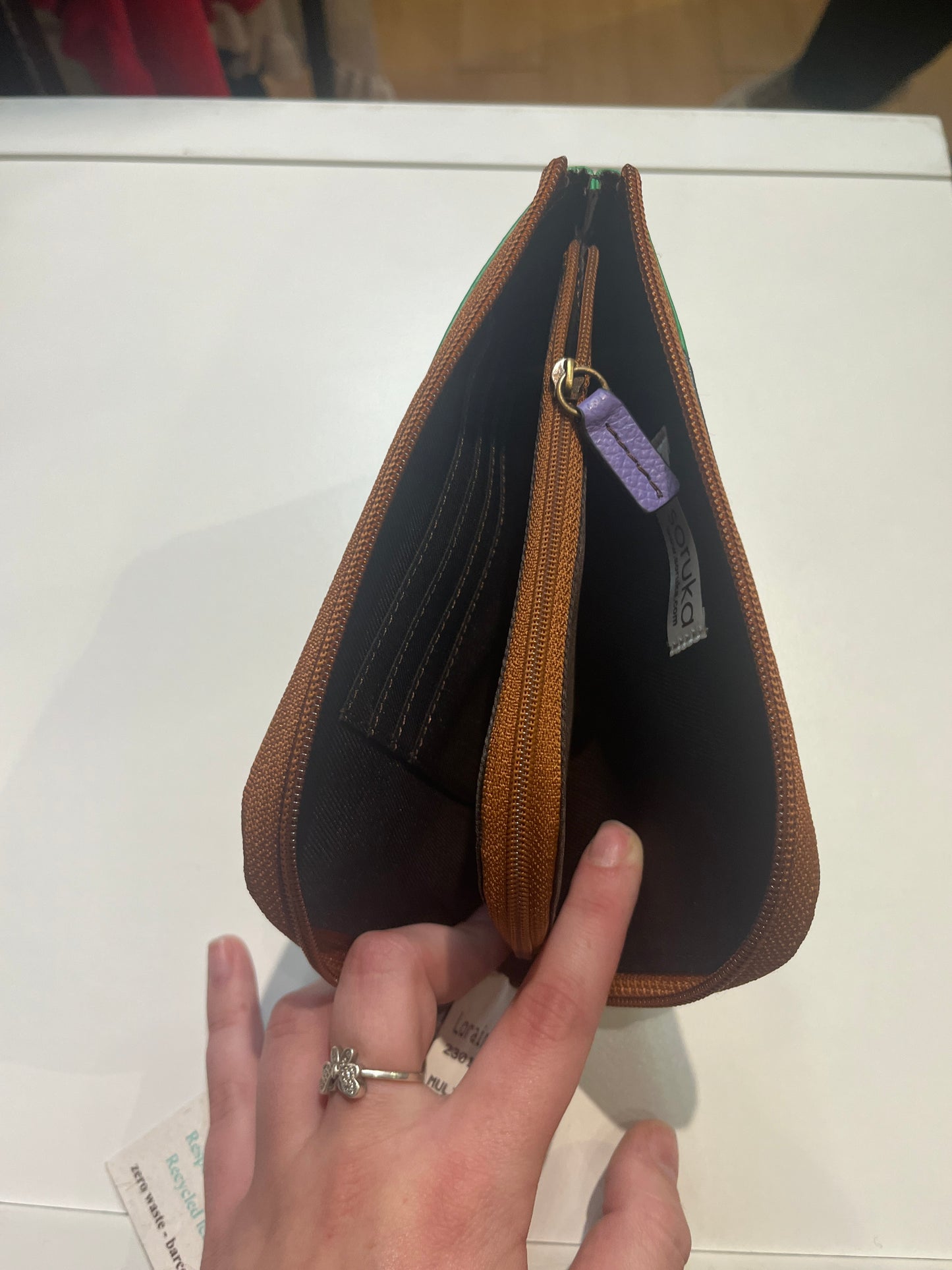 Green Mini Leather Wallet