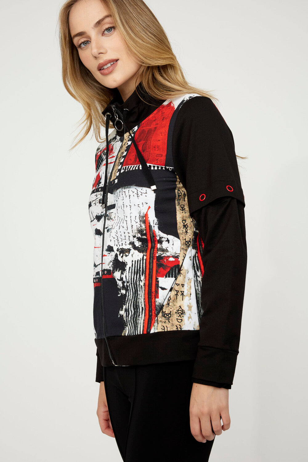 Abstract Bookworm Zip Jacket