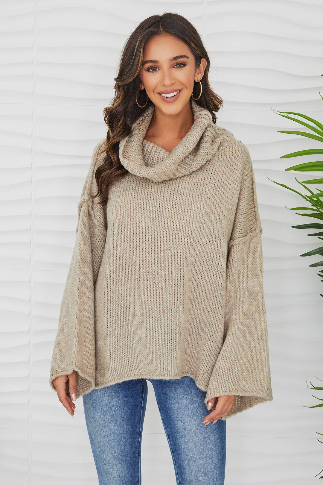 Chunky Cowl Turtleneck Sweater