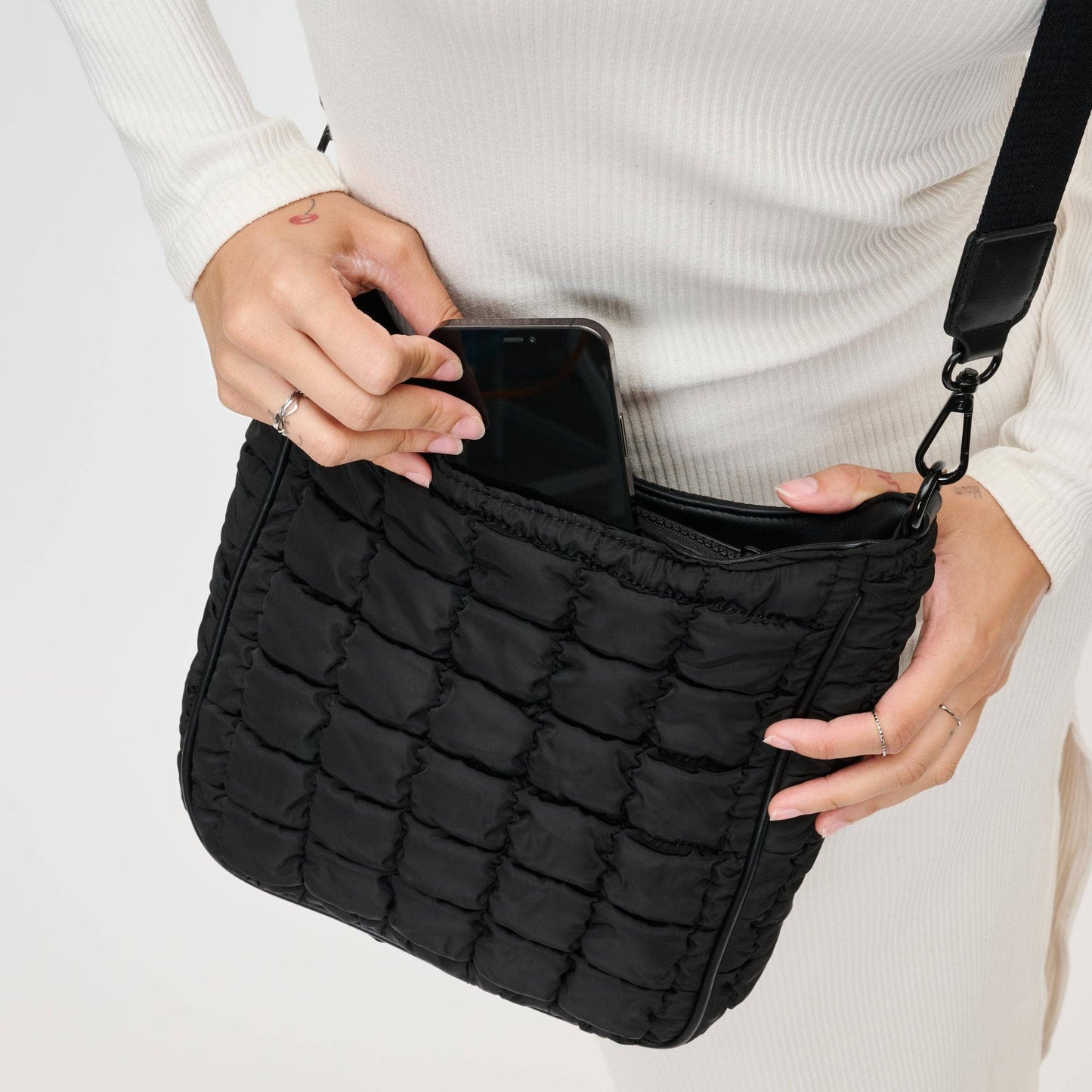 Aura - Quilted Nylon Puffer Crossbody