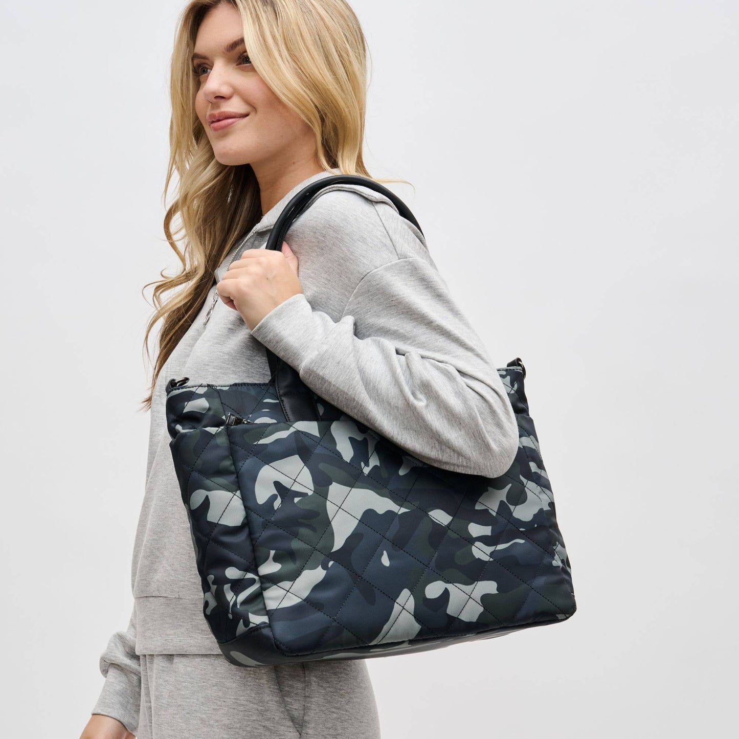 Motivator East West Quilted Nylon Tote