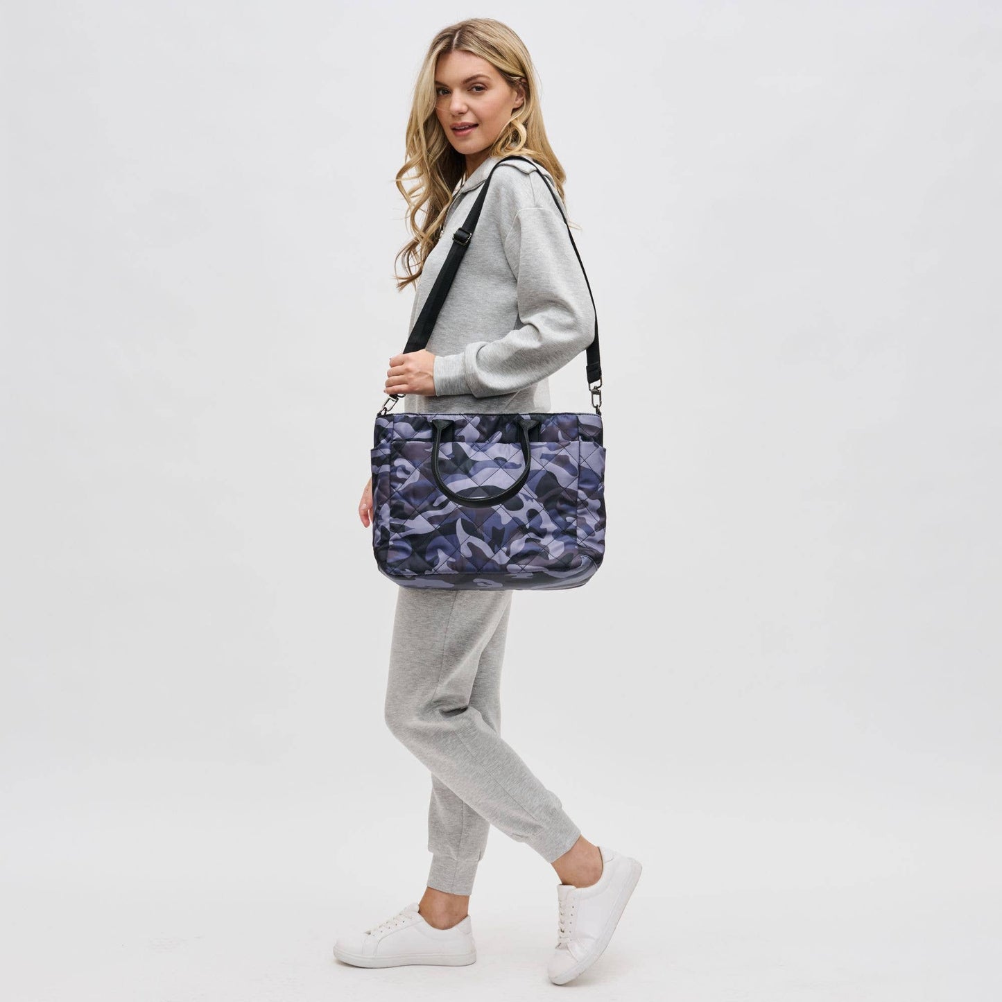 Motivator East West Quilted Nylon Tote