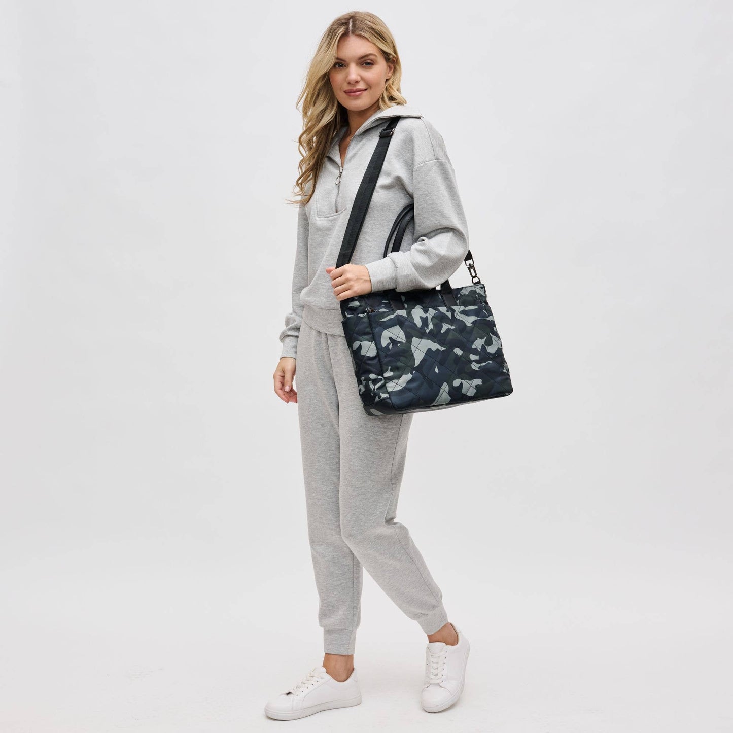 Motivator East West Quilted Nylon Tote