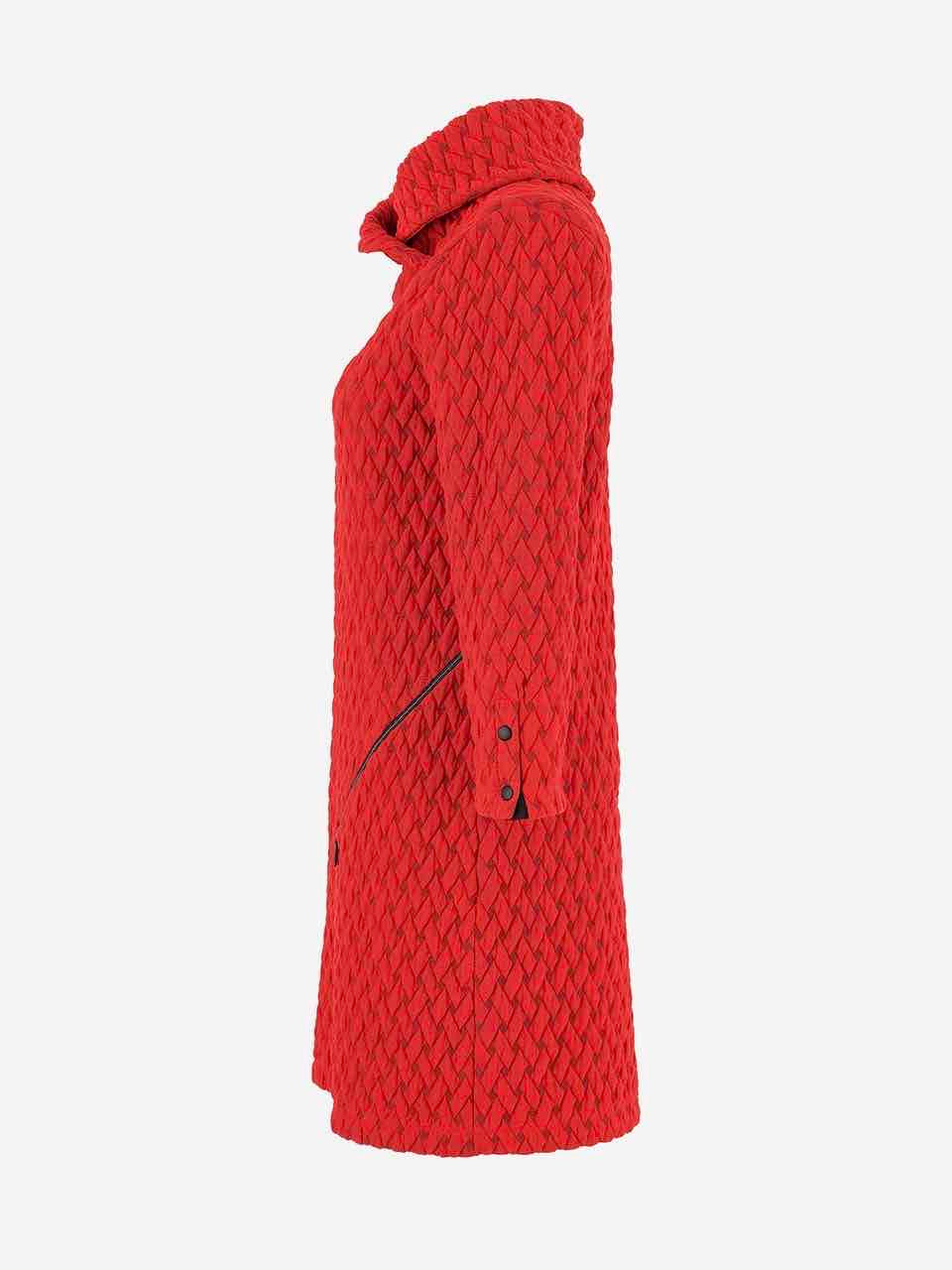 Asymmetric Zippers Dress “Basket Weave”
