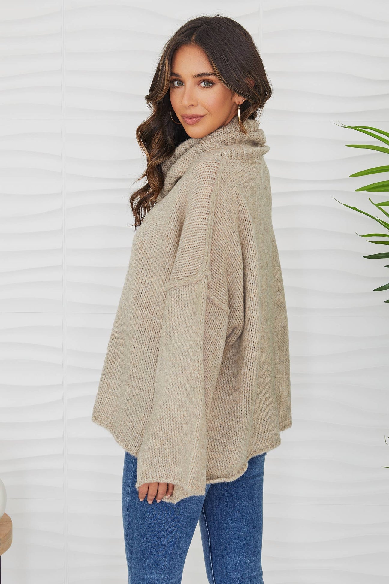 Chunky Cowl Turtleneck Sweater