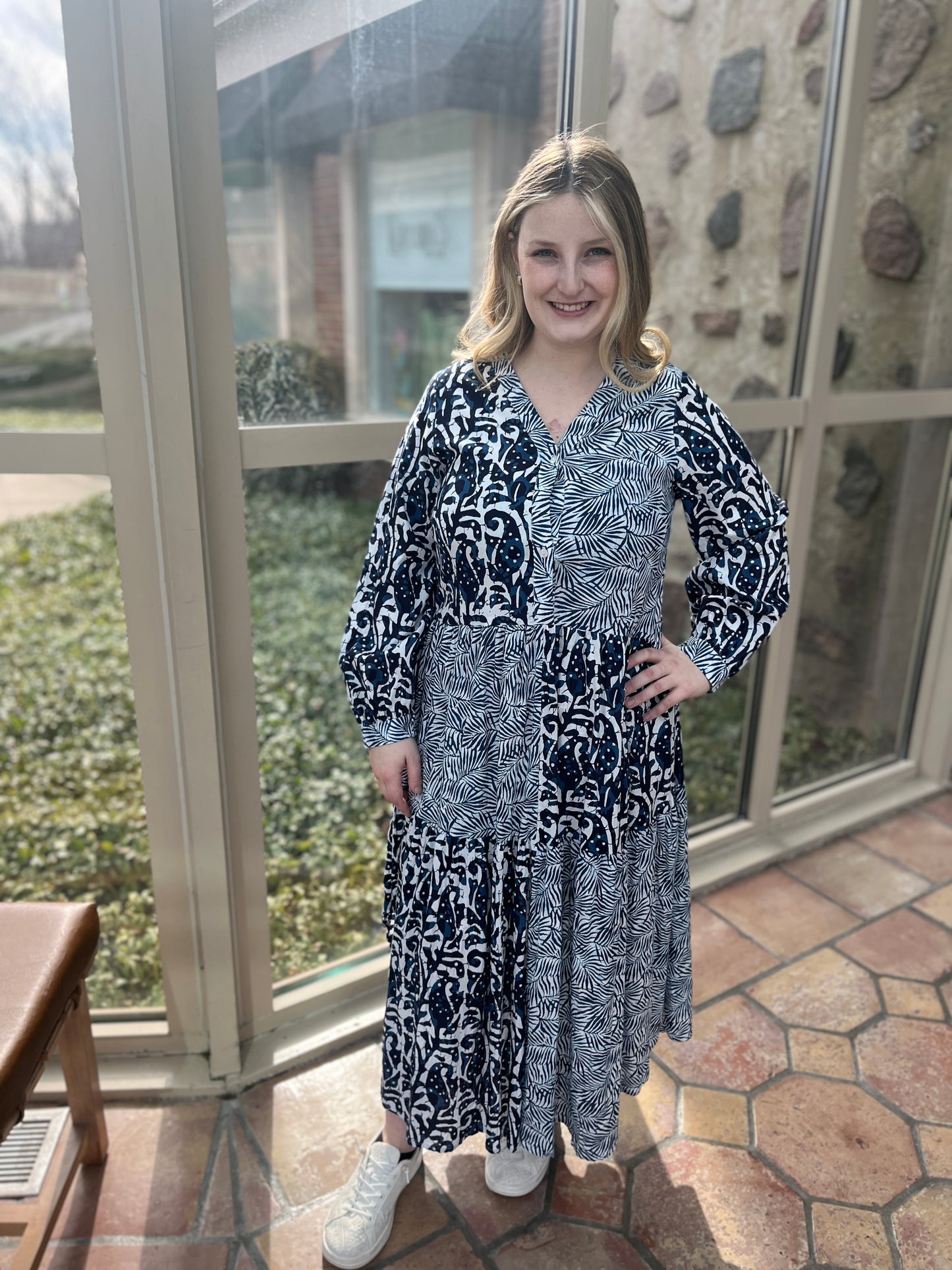 Lia Cotton Tiered Dress