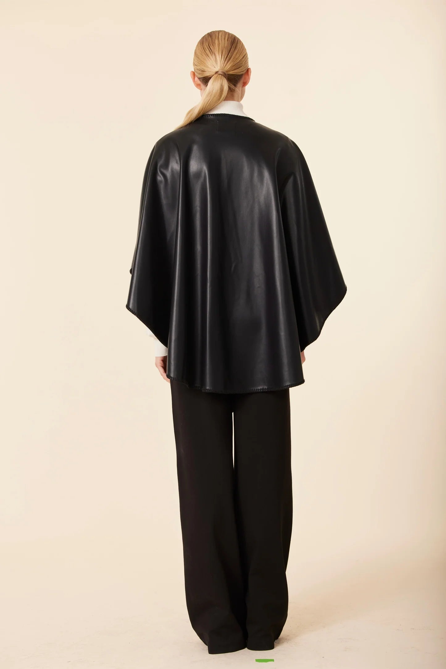 Faux Leather Tonal Whip Stitch Wrap