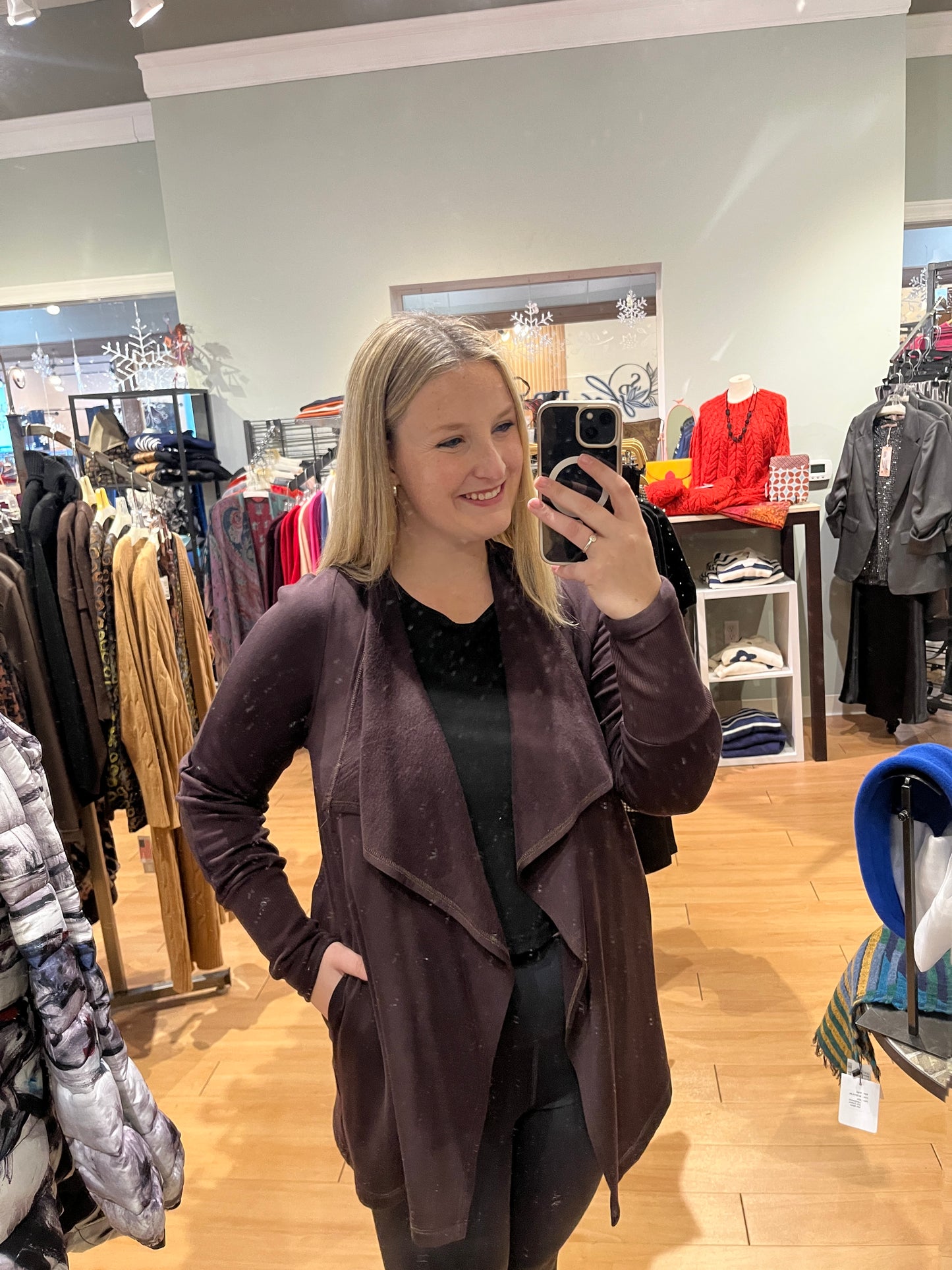 Bamboo Fleece Cascade Cardigan