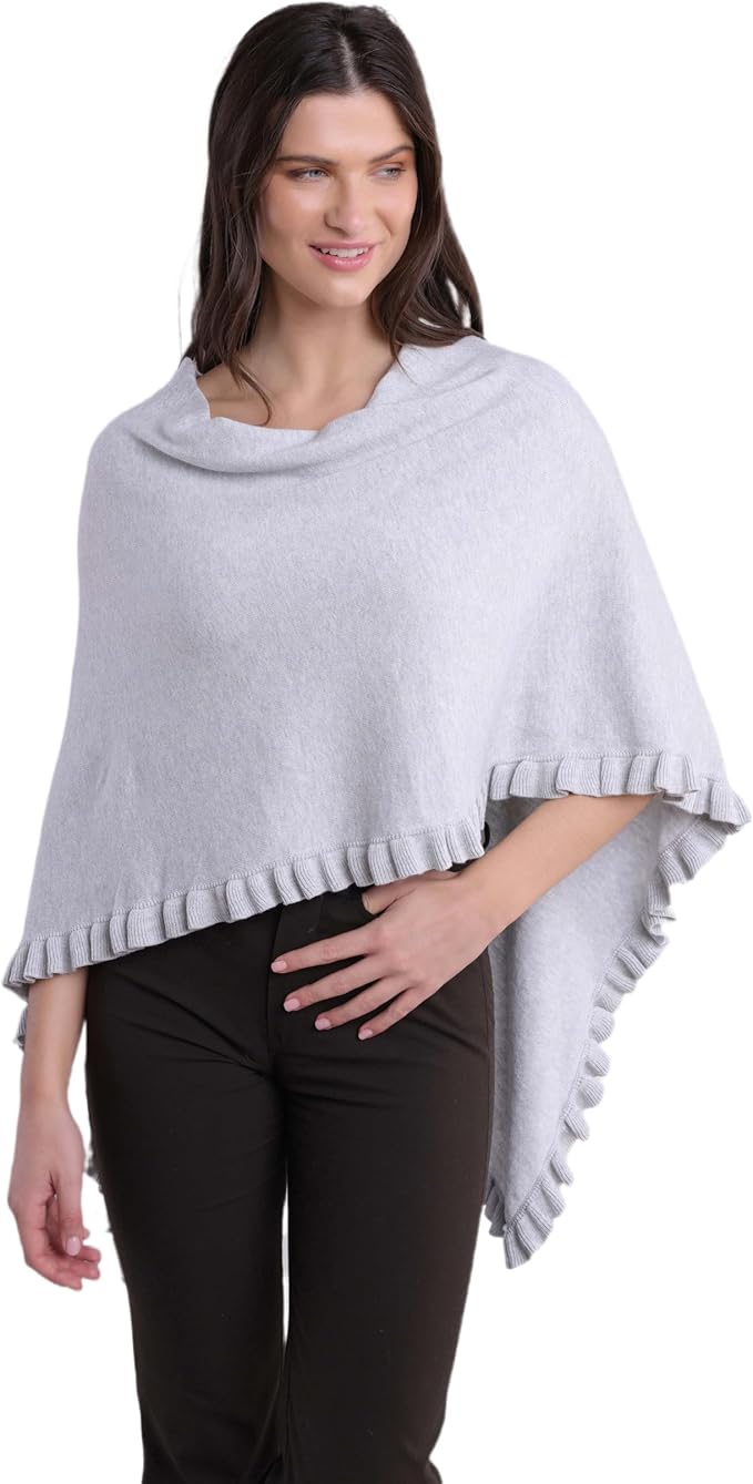 Cotton Cashmere Mini Ruffle Edge Topper
