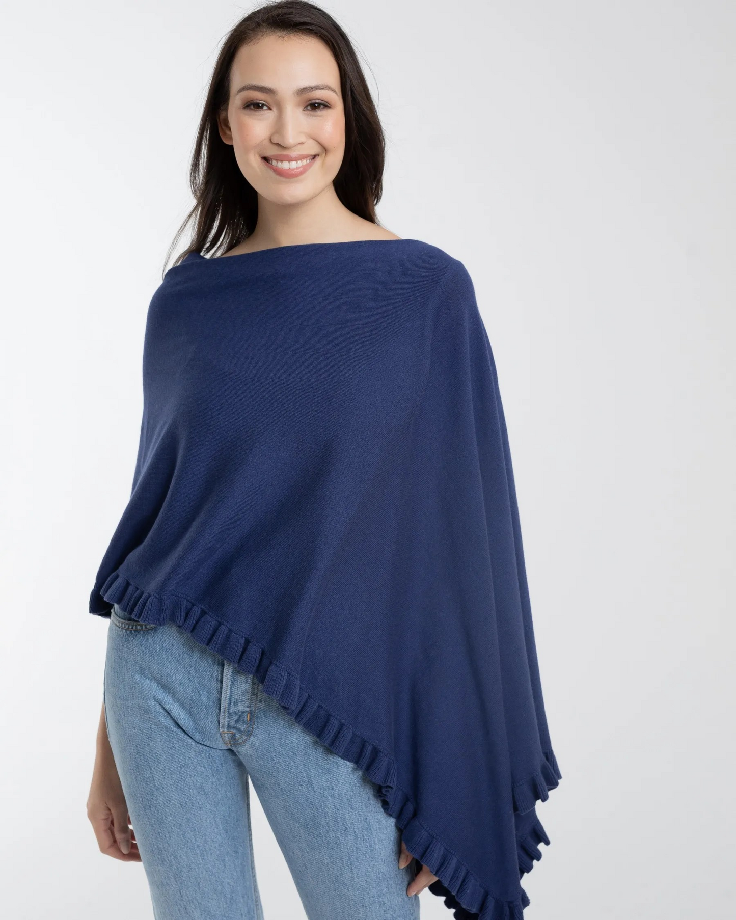 Cotton Cashmere Mini Ruffle Edge Topper