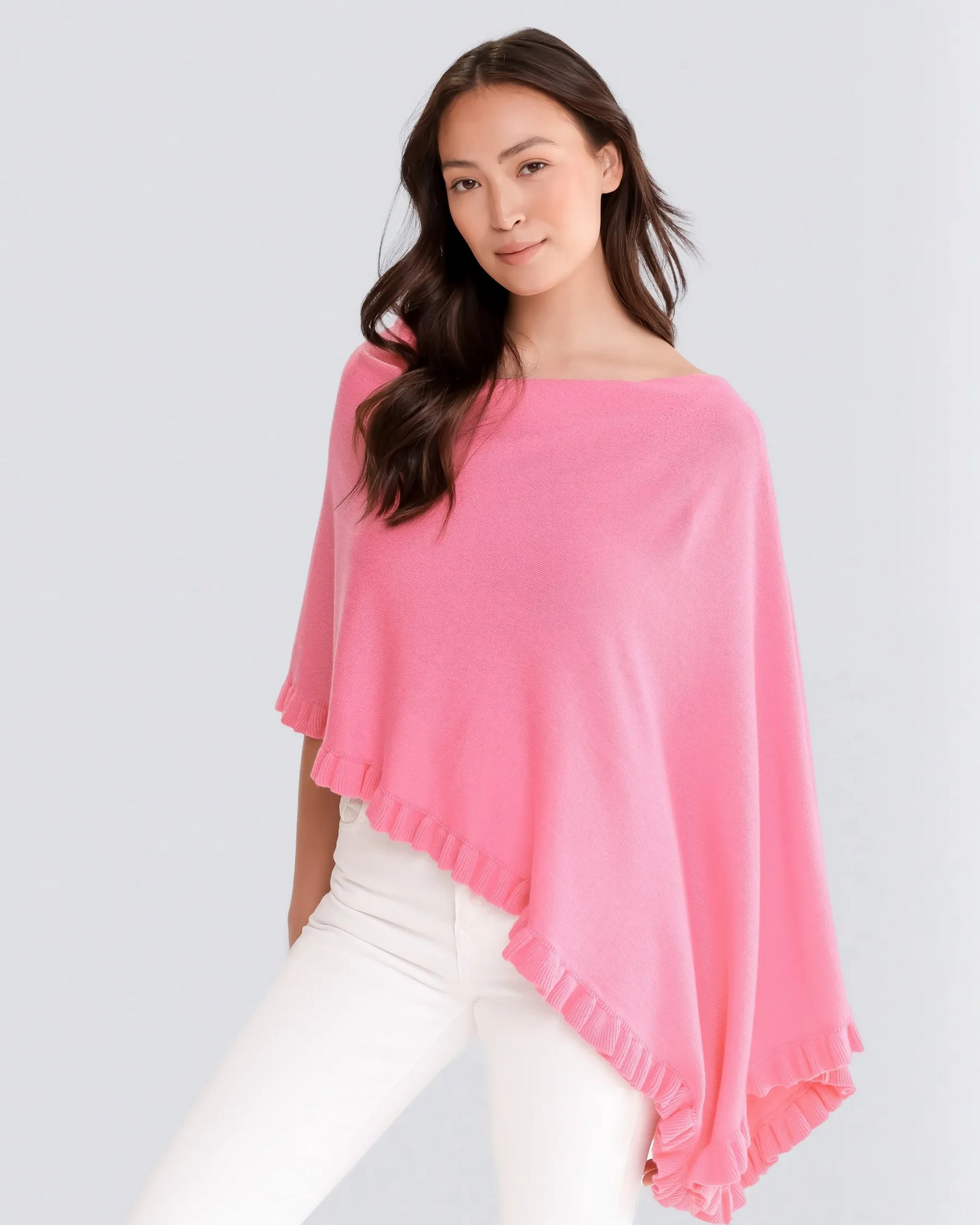 Cotton Cashmere Mini Ruffle Edge Topper