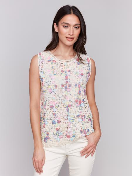 Mosaic Crochet Sleeveless Top