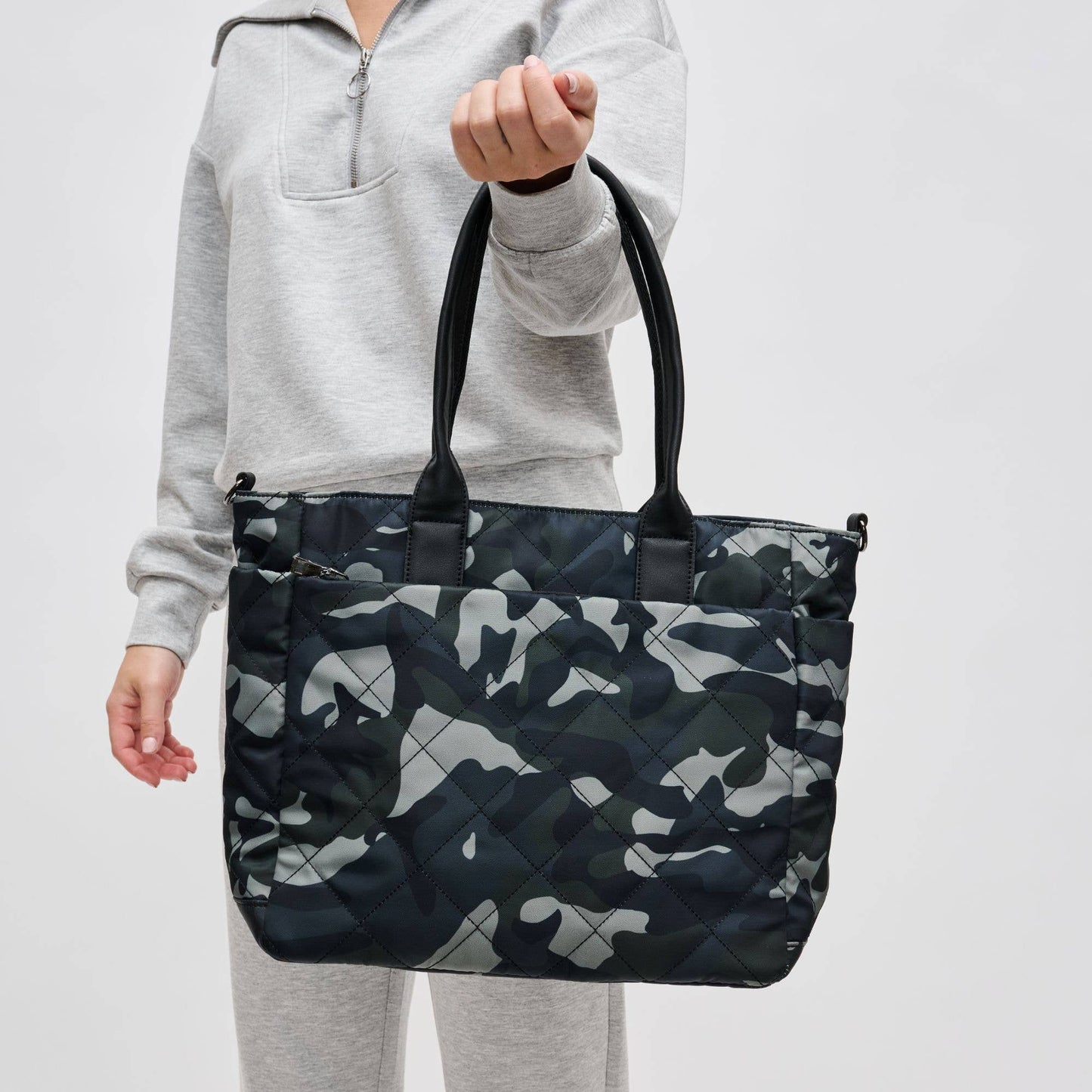 Motivator East West Quilted Nylon Tote