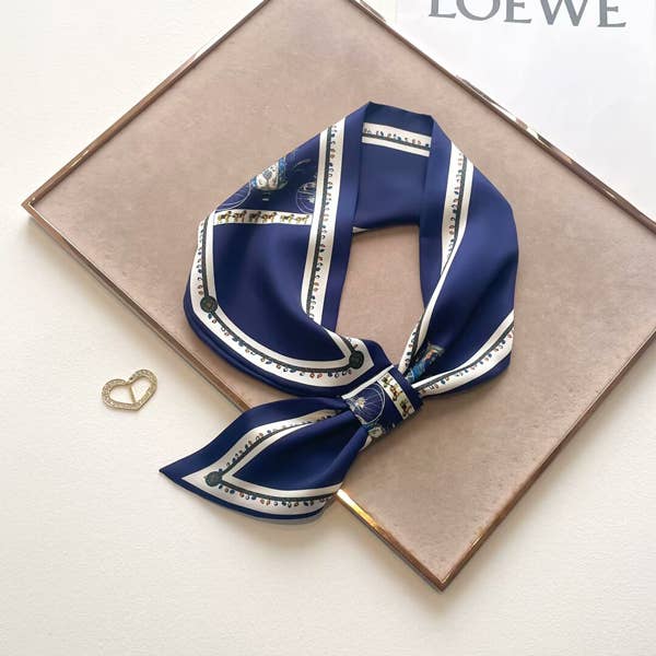 Blue Horse Parade Loop Scarf