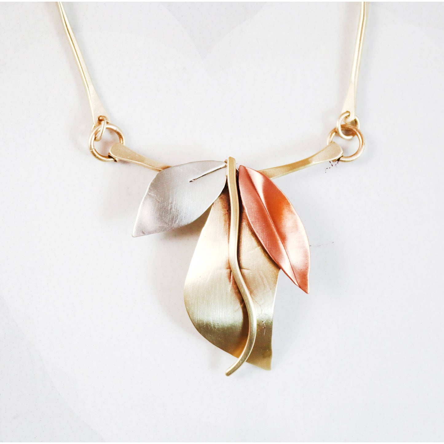 Garden Path Necklace in Brass, Copper & Nickel Silver
