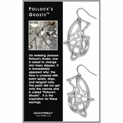 Pollock's Ghosts™ Earrings, Silver