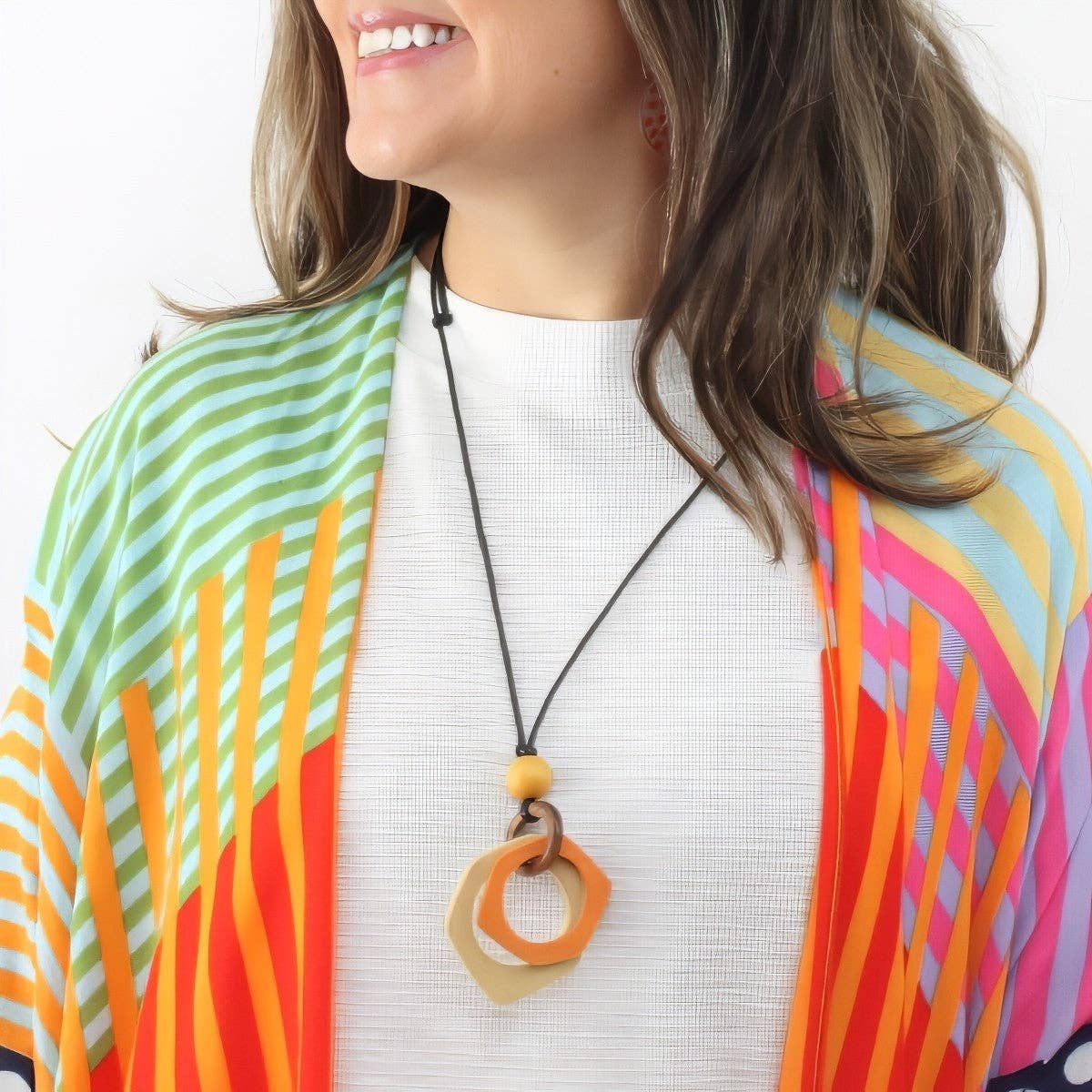Honeylight Double Circle Pendant