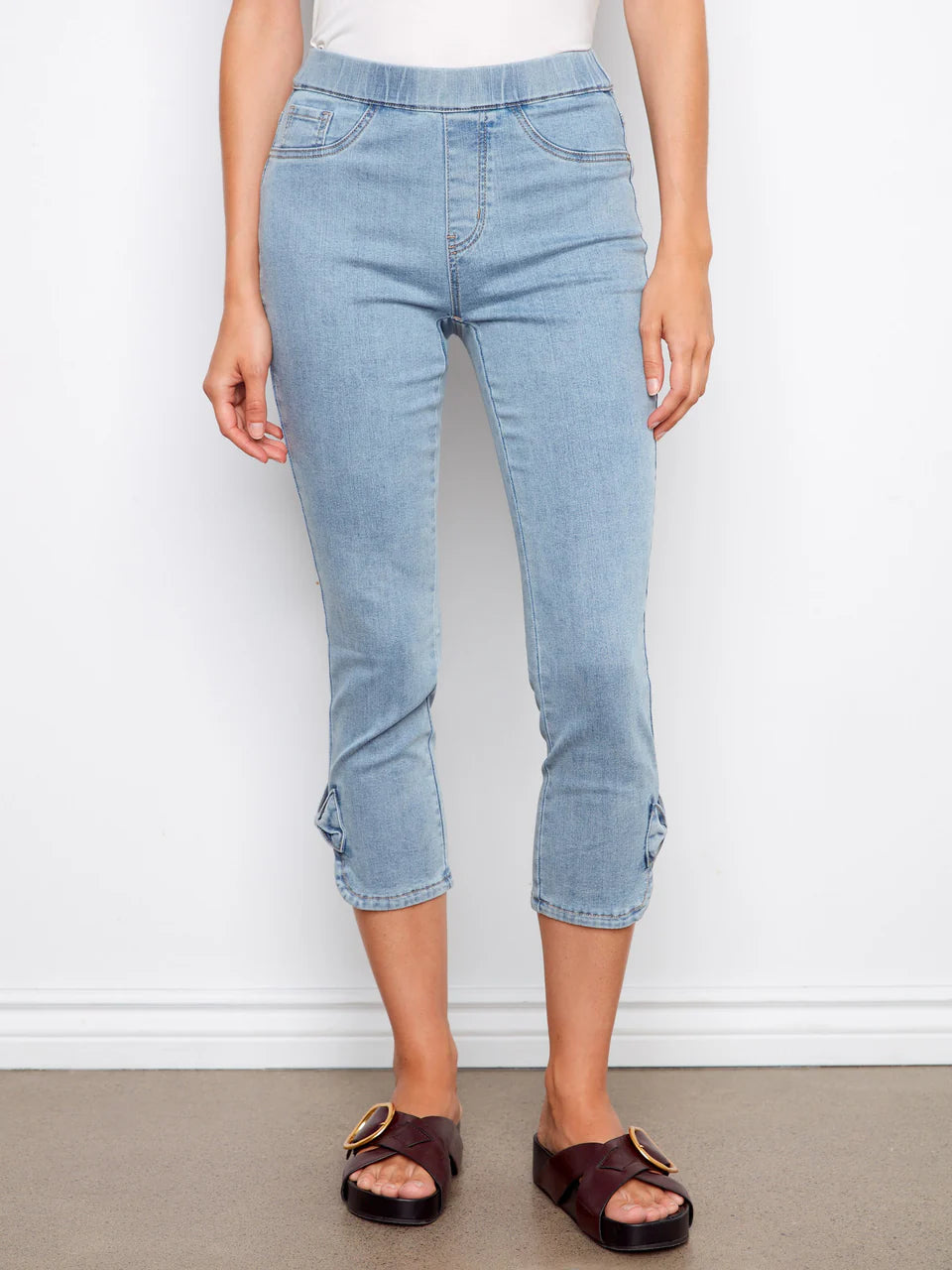 Pull-On Jeans with Bow Detail
