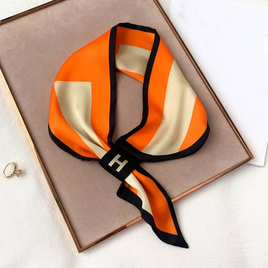 Equestrian Striped H Loop Scarf