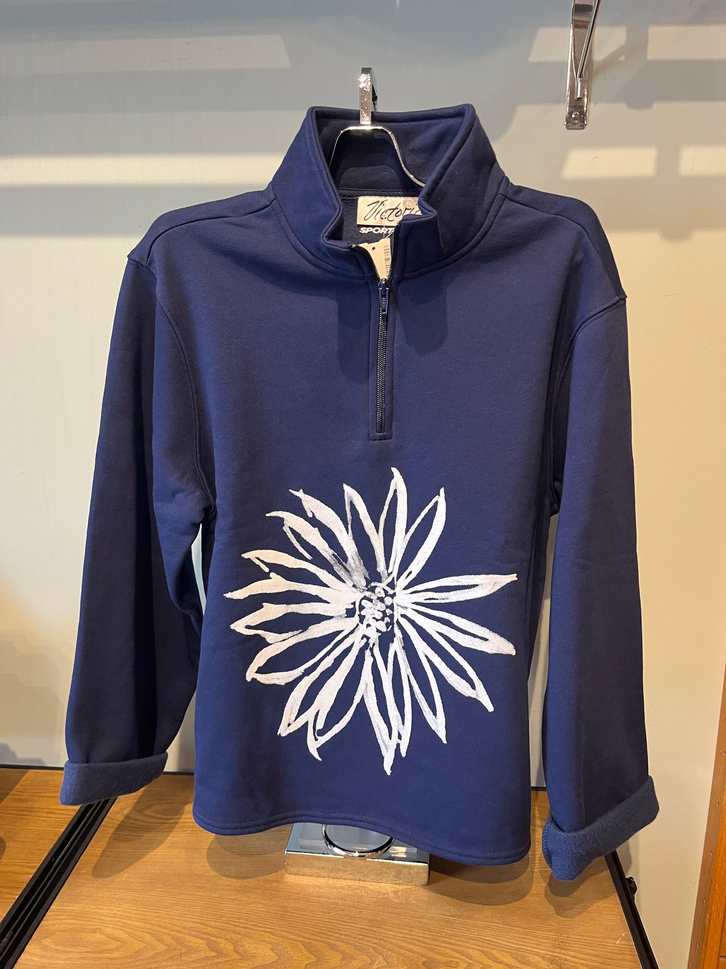 Navy Flower Sweatshirt