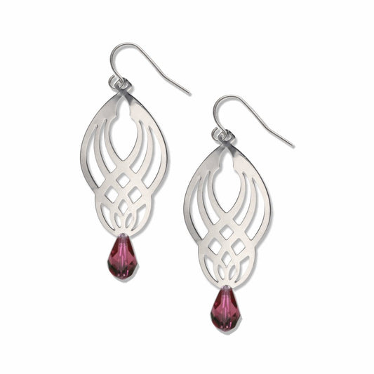 SULLIVAN THEATER BUILDING AMETHYST STENCIL EARRINGS