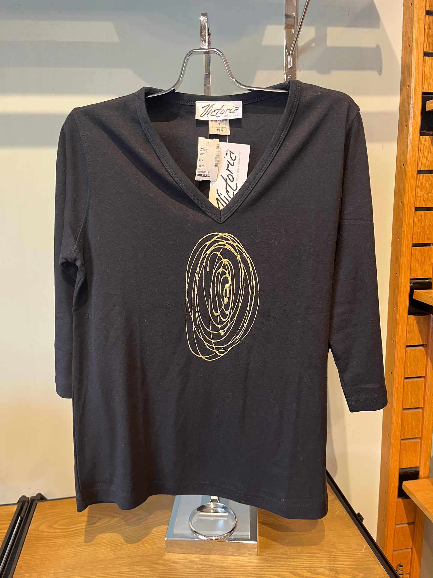Black & Gold Swirl Tee