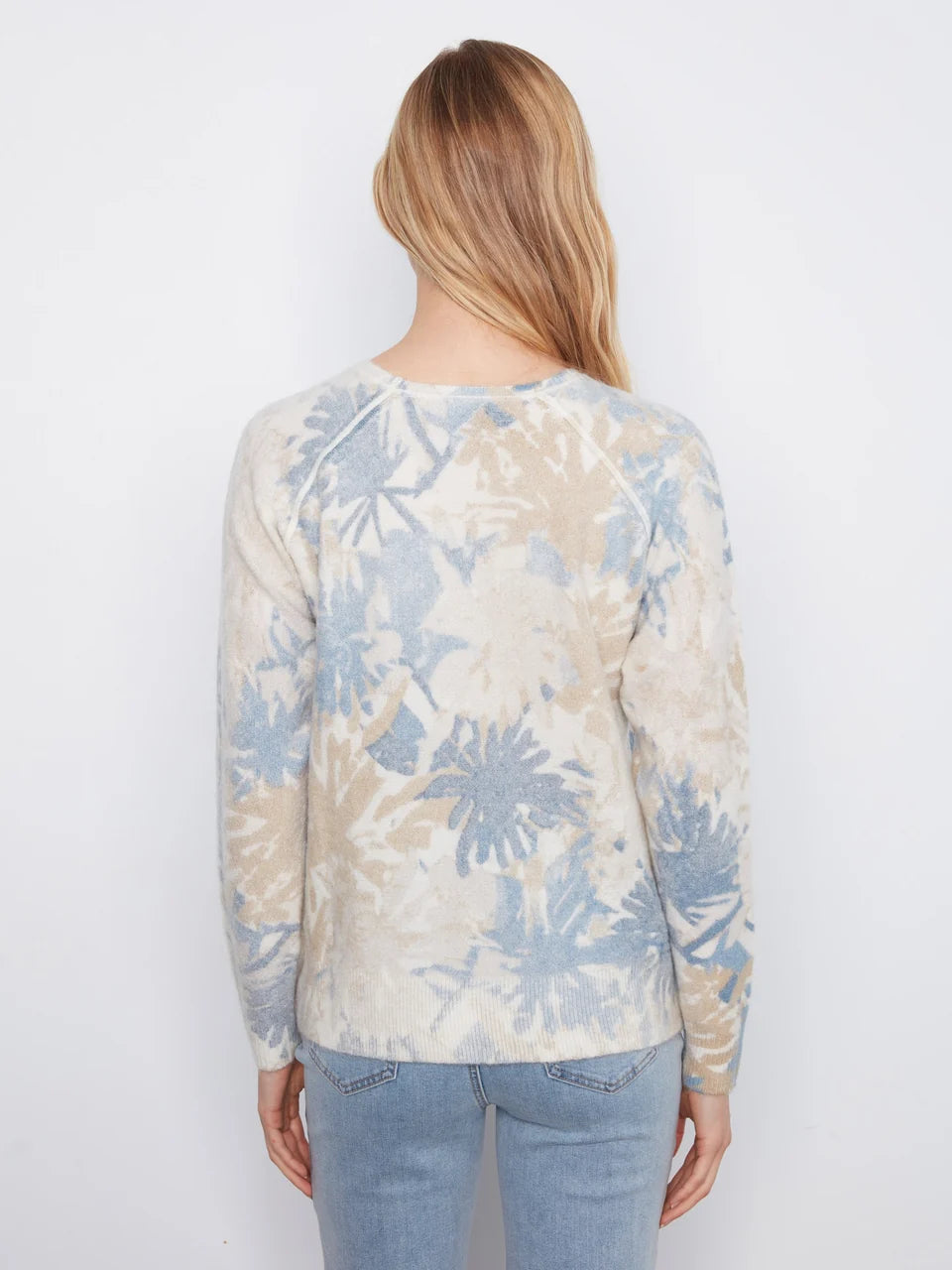 Reversible Printed Crew Neck Sweater