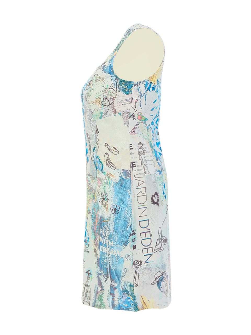 “Collage 46” Sleeveless Zip Dress