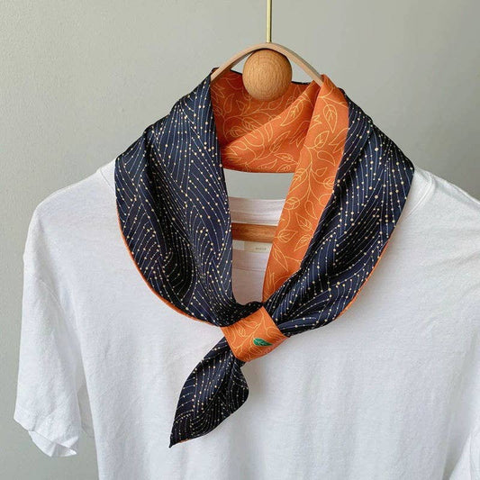 Orange / Navy Night Loop Scarf