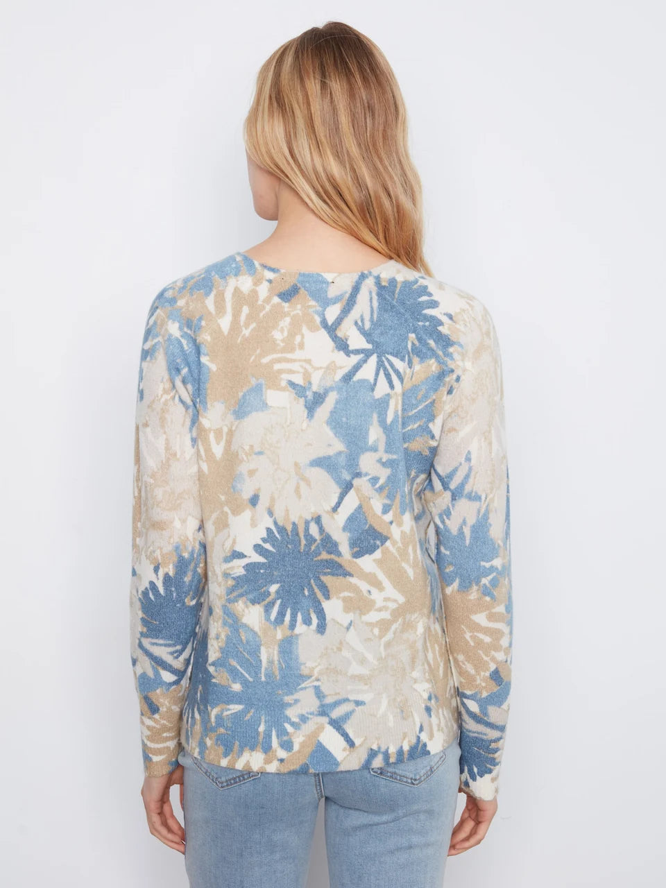 Reversible Printed Crew Neck Sweater