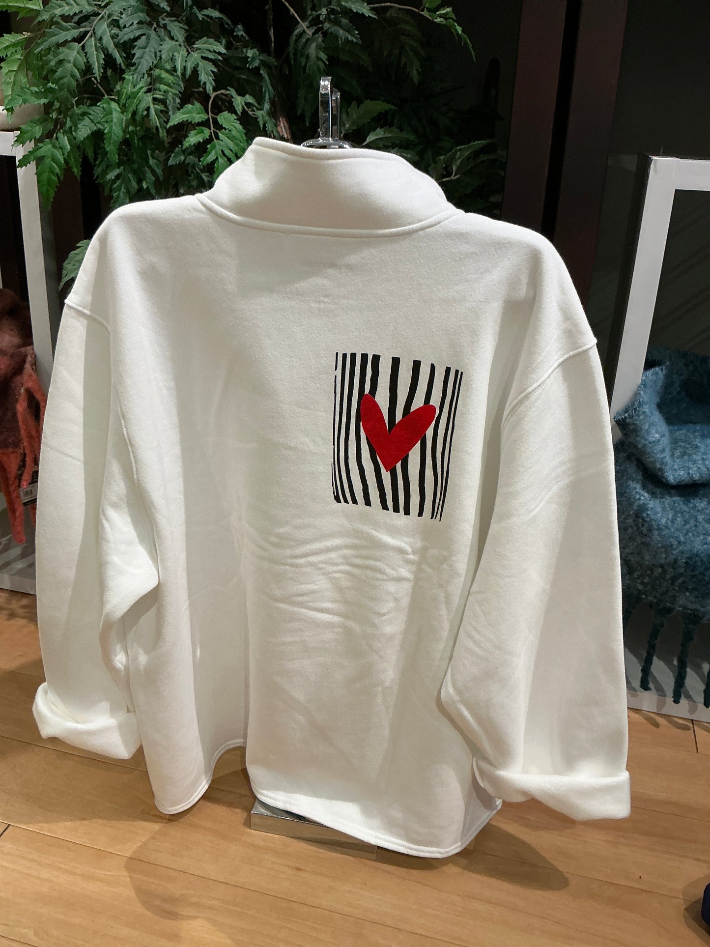White Heart Sweatshirt