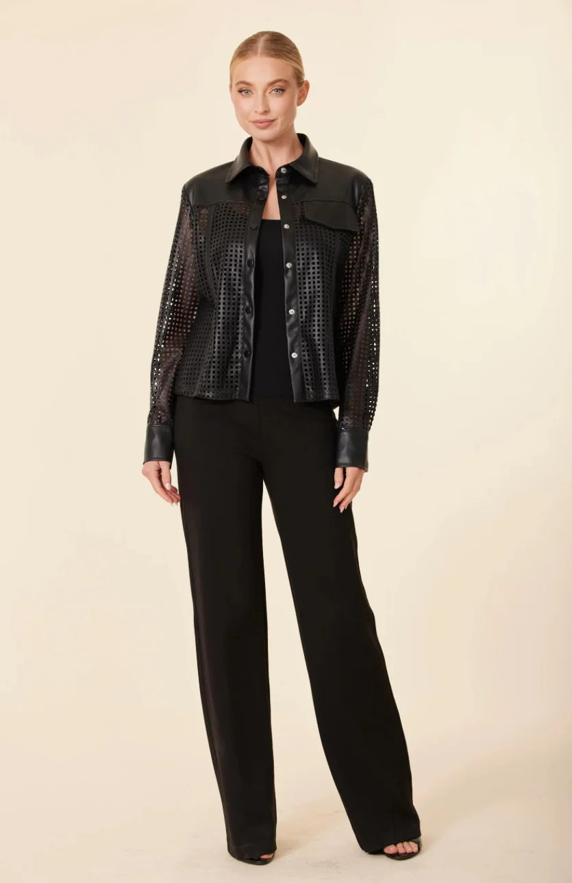 Black Laser Cut Shirt