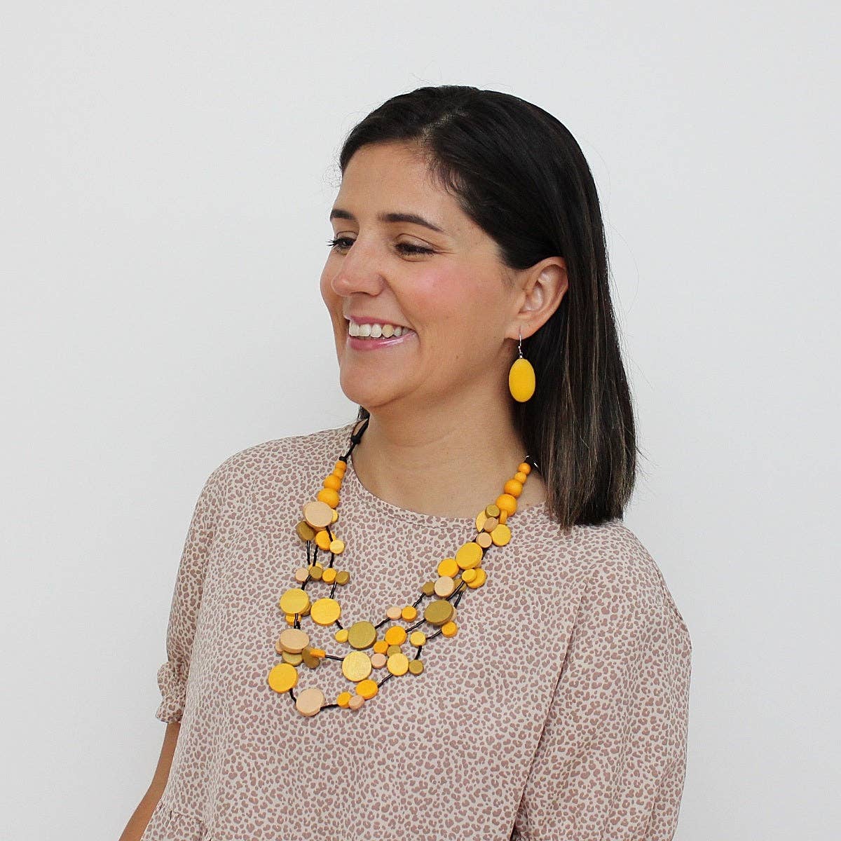 Yellow Multi Strand Millie Necklace