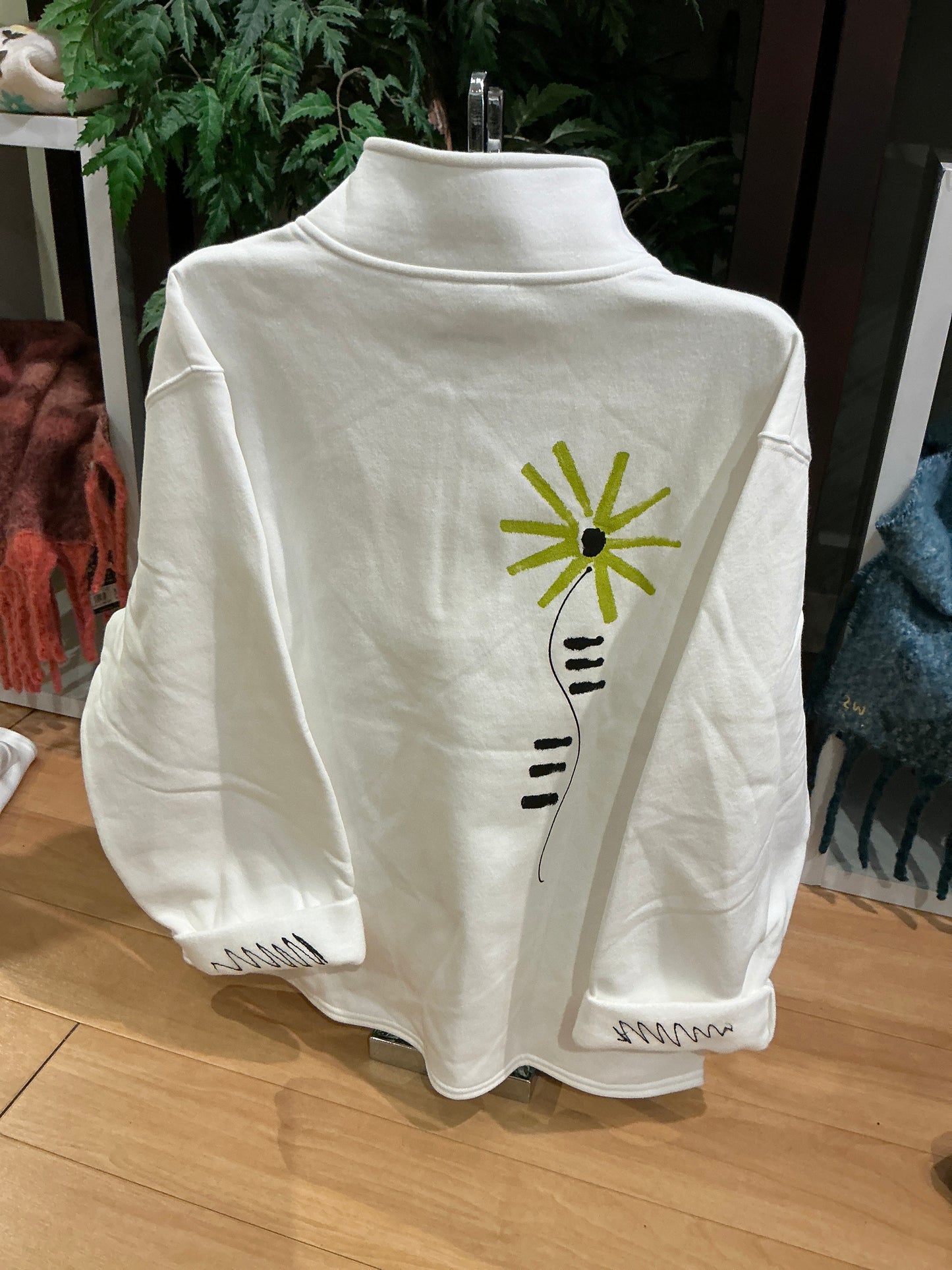 Lime Green Flowers Sweatshirt