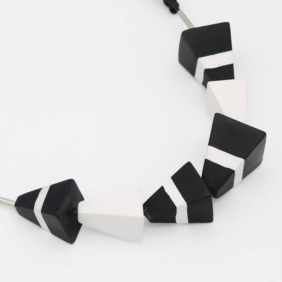 Black Moon Pyramid Statement Necklace