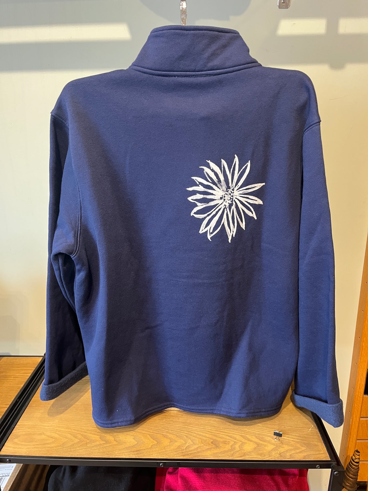 Navy Flower Sweatshirt