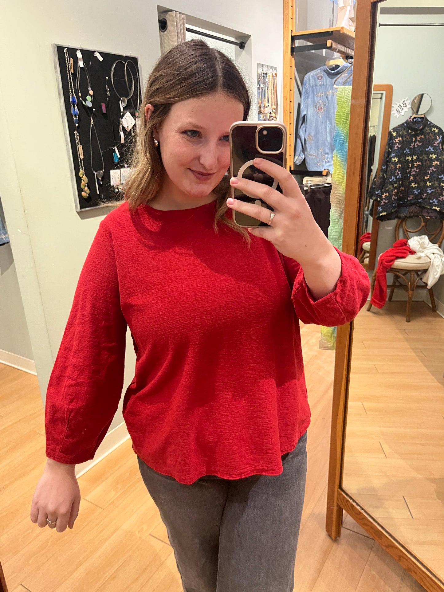 Lantern Sleeve Top