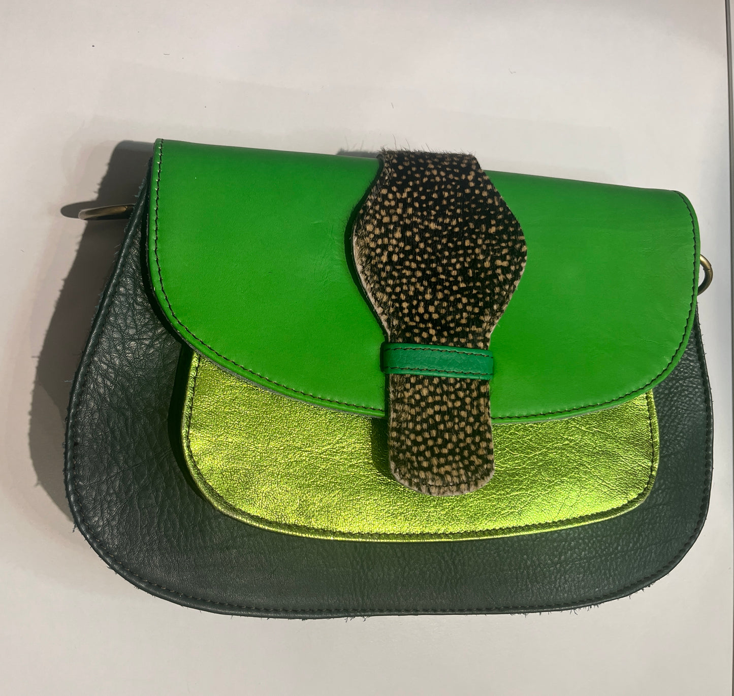 Metallic Leather Crossbody