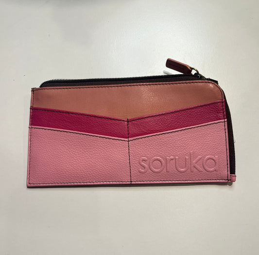 Pink Leather Slim Wallet