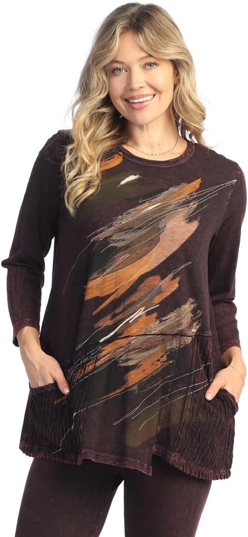 Wine "Opera" Mineral Wash Tunic Top