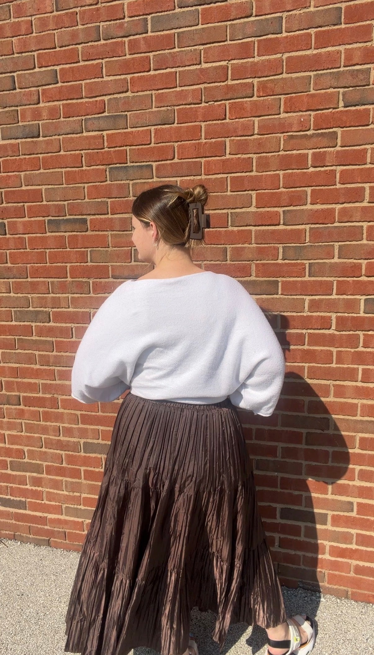 Textured Ruffle Skirt