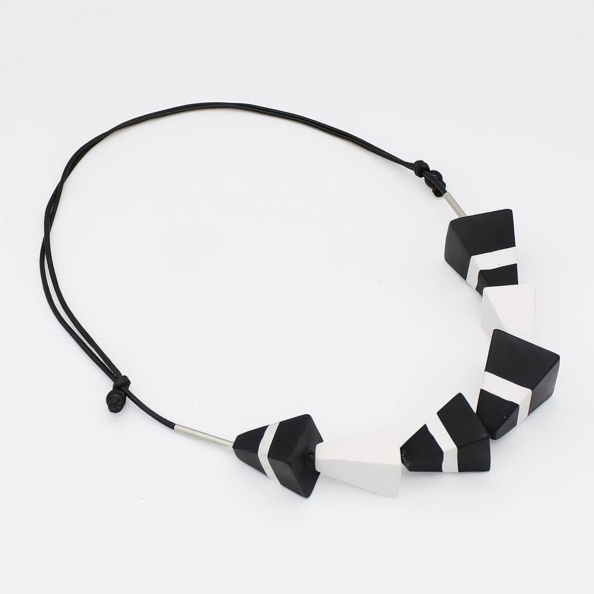 Black Moon Pyramid Statement Necklace